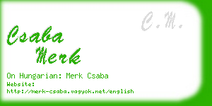 csaba merk business card